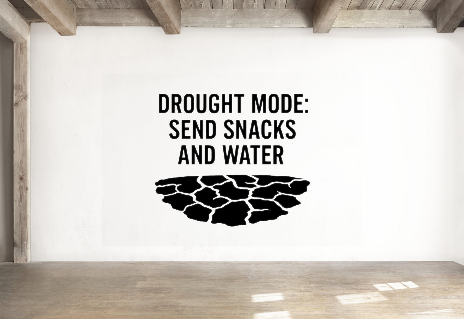 Drought Mode Wall Decal ??Cracked Earth Vinyl Sticker | Removable Water Conservation Decor