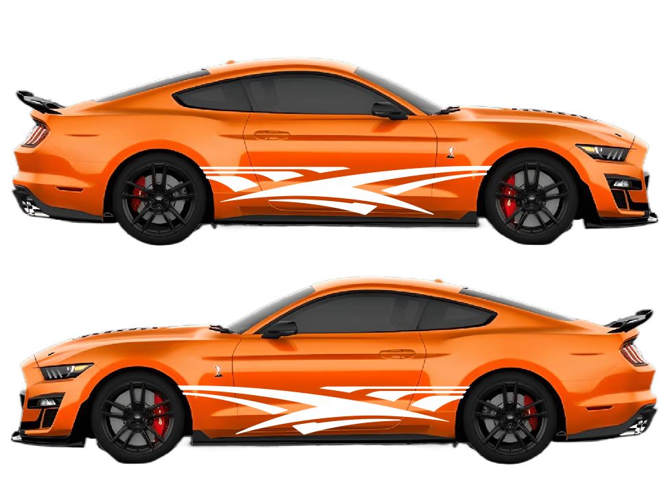 Aggressive Zig-Zag Racing Livery Air Release Kit #17 Fits Ford Mustang 2015-2023 Fusion Decals