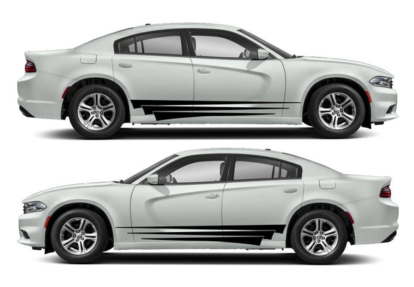 Angular Split Side Livery Air Release Vinyl Decal Kit #17 Fits Dodge Charger 2011-2023 Fusion Decals