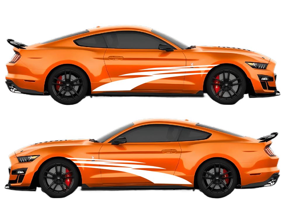 Dynamic Streak Racing Livery Air Release Kit #18 Fits Ford Mustang 2015-2023 Fusion Decals