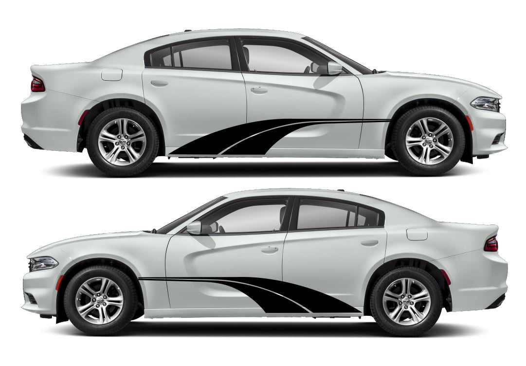 Speed Stripes Side Livery Air Release Vinyl Decal Kit #18 Fits Dodge Charger 2011-2023 Fusion Decals