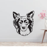 Spitz Mix Dog Removable Vinyl Decal Matte Finish Home Decor for Indoor Walls