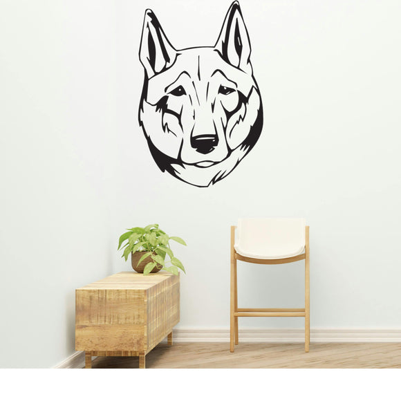 Shikoku Dog Removable Vinyl Decal Matte Finish Home Decor for Indoor Walls