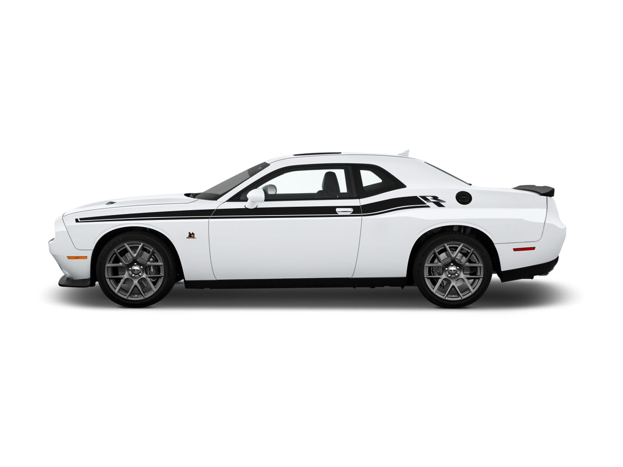 Double Stripes RT Lettering Vinyl Livery Kit Fits Dodge Challenger 2015 - 2023