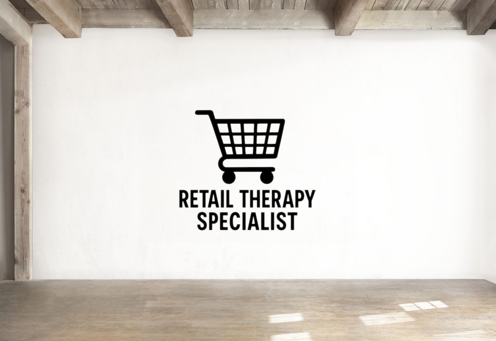 Retail Therapy Specialist - Funny Banking Wall Decal Vinyl Sticker Removable
