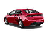 Hellcat Head Decals (Pair) 43" x 37" Self-Healing Vinyl Fits Dodge Dart 2011+