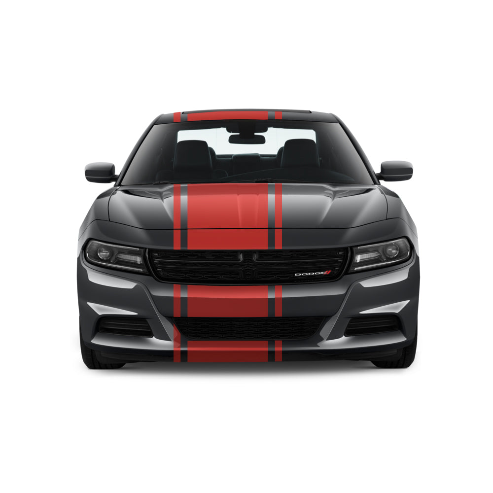 Racing Stripes & pinstripes [3x] 2" , 23", 2" x 68" Self Healing Vinyl Fits All Vehicles