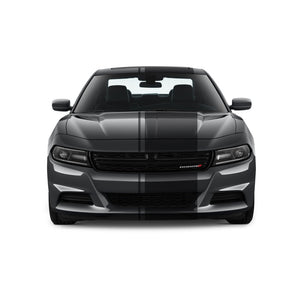 Dual Racing Stripes [3x] 1" , 2", 24" x 68" Self Healing Vinyl Fits All Vehicles