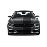 Dual Racing Stripes [3x] 1" , 2", 24" x 68" Self Healing Vinyl Fits All Vehicles
