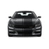 Dual Racing Stripes [3x] 2" , 2", 24" x 68" Self Healing Vinyl Fits All Vehicles