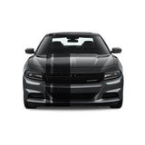 Dual Racing Stripes [3x] 4" , 2", 12" x 68" Self Healing Vinyl Fits All Vehicles