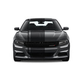 Dual Racing Stripes [3x] 3" , 2", 24" x 70" Self Healing Air Release Vinyl Fits All Vehicles
