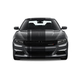 Dual Racing Stripes [3x] 5" , 2", 24" x 68" Self Healing Vinyl Fits All Vehicles