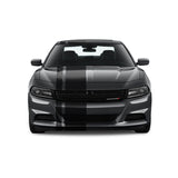 Dual Racing Stripes [3x] 4" , 2", 12" x 70" Self Healing Air Release Vinyl Fits All Vehicles