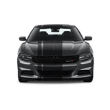 Dual Racing Stripes [3x] 5" , 2", 24" x 70" Self Healing Air Release Vinyl Fits All Vehicles