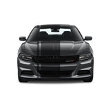 Dual Racing Stripes [3x] 3" , 2", 24" x 68" Self Healing Vinyl Fits All Vehicles