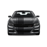 Dual Racing Stripes [3x] 2" , 2", 18" x 70" Self Healing Air Release Vinyl Fits All Vehicles
