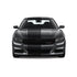 Dual Racing Stripes [3x] .75" , 2", 24" x 68" Self Healing Vinyl Fits All Vehicles
