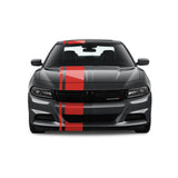 Dual Racing Stripes [3x] 1" , 2", 12" x 68" Self Healing Vinyl Fits All Vehicles