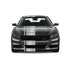 Dual Racing Stripes [3x] 2" , 2", 18" x 70" Self Healing Air Release Vinyl Fits All Vehicles