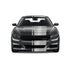 Dual Racing Stripes [3x] 2" , 2", 24" x 68" Self Healing Vinyl Fits All Vehicles