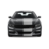 Dual Racing Stripes [3x] 1" , 2", 24" x 70" Self Healing Air Release Vinyl Fits All Vehicles