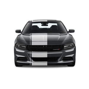 Dual Racing Stripes [3x] .50" , 2", 24" x 70" Self Healing Air Release Vinyl Fits All Vehicles