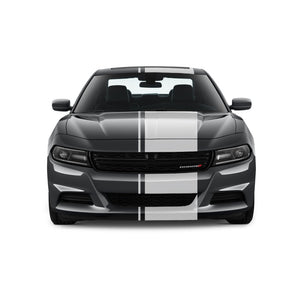 Dual Racing Stripes [3x] 1" , 2", 24" x 70" Self Healing Air Release Vinyl Fits All Vehicles