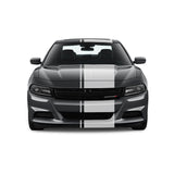 Dual Racing Stripes [3x] 1" , 2", 24" x 70" Self Healing Air Release Vinyl Fits All Vehicles