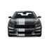 Dual Racing Stripes [3x] 2" , 2", 18" x 68" Self Healing Vinyl Fits All Vehicles