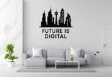Future is Digital - Bitcoin Wall Decal Vinyl Sticker Removable