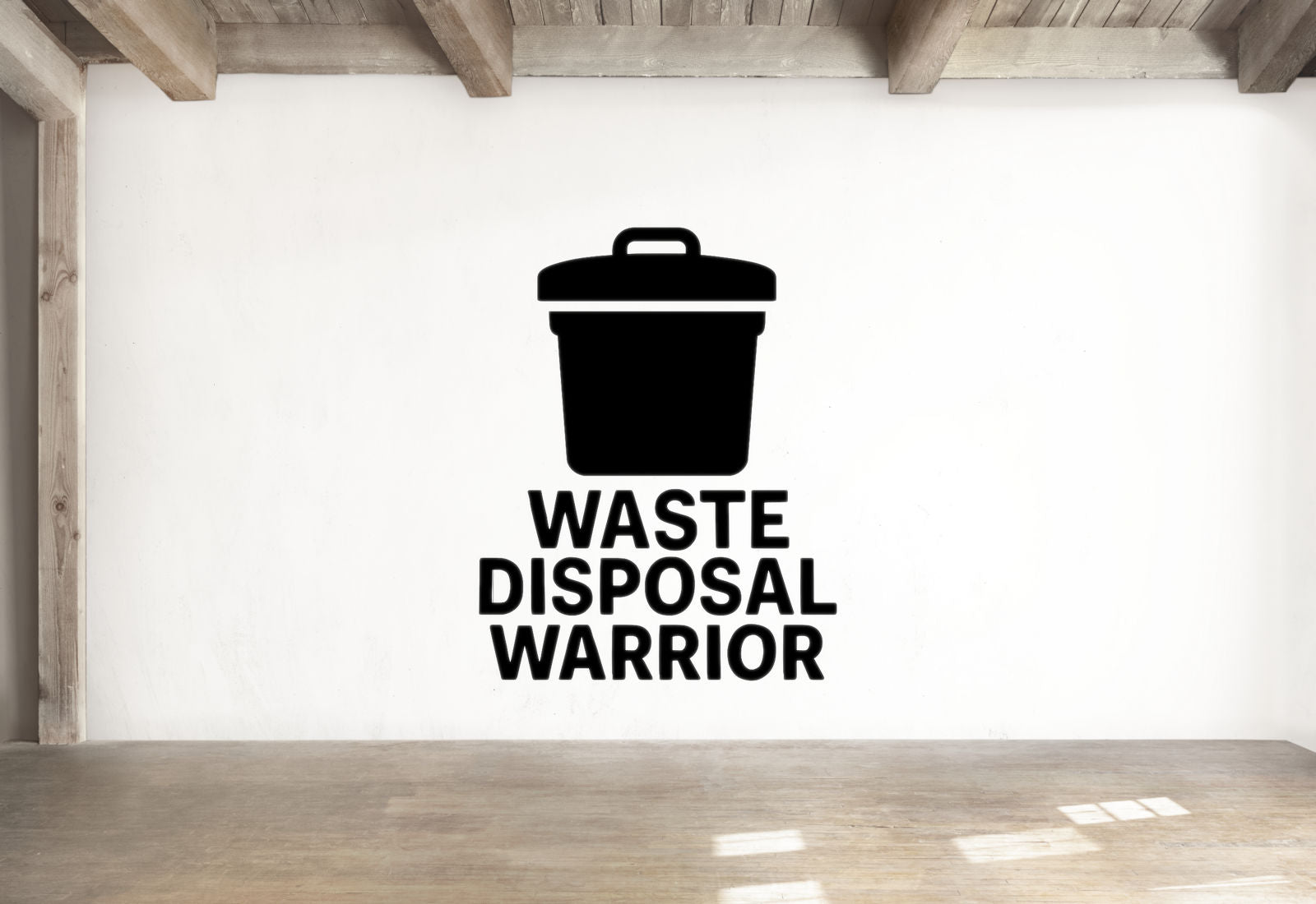 Waste Disposal Warrior - Funny Chemistry Wall Decal Vinyl Sticker Removable