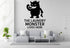 The Laundry Monster Lives Here - Funny Laundry Room Wall Decal Vinyl Sticker Removable