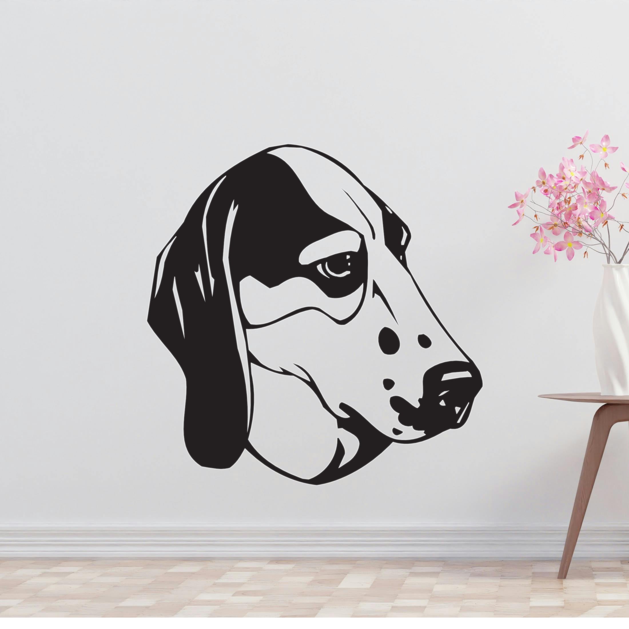 Treeing Walker Coonhound Dog Removable Vinyl Decal Matte Finish Home Decor for Indoor Walls