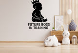 Warning: Tiny Human, Big Opinions - Funny Baby Room Wall Decal Vinyl Sticker Removable