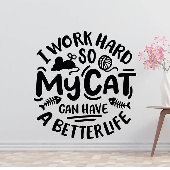 Live love meow Removable Vinyl Decal for Interior Walls