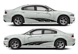 Racing Wave Side Livery Air Release Vinyl Decal Kit #2 Fits Dodge Charger 2011-2023 Fusion Decals