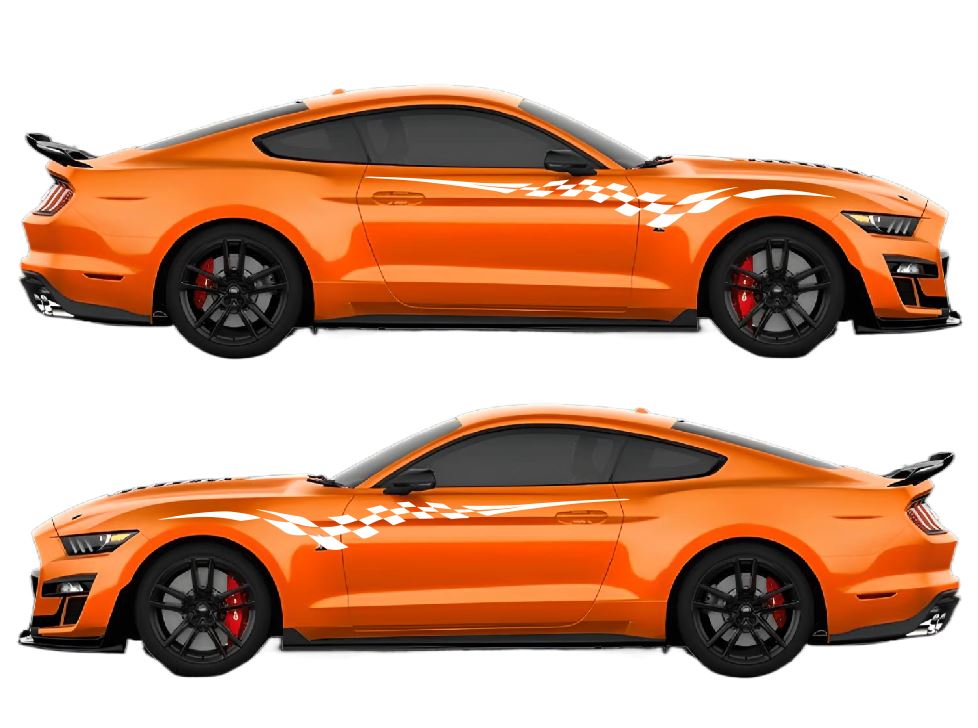 Checkered Flag Air Release Livery Kit #2 Fits Ford Mustang 2015 - 2023 Fusion Decals