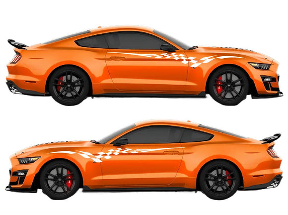 Checkered Flag Air Release Livery Kit #2 Fits Ford Mustang 2015 - 2023 Fusion Decals