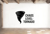 Tornado Wall Decal Chaos Level: Tornado - Removable Matte Vinyl Sticker
