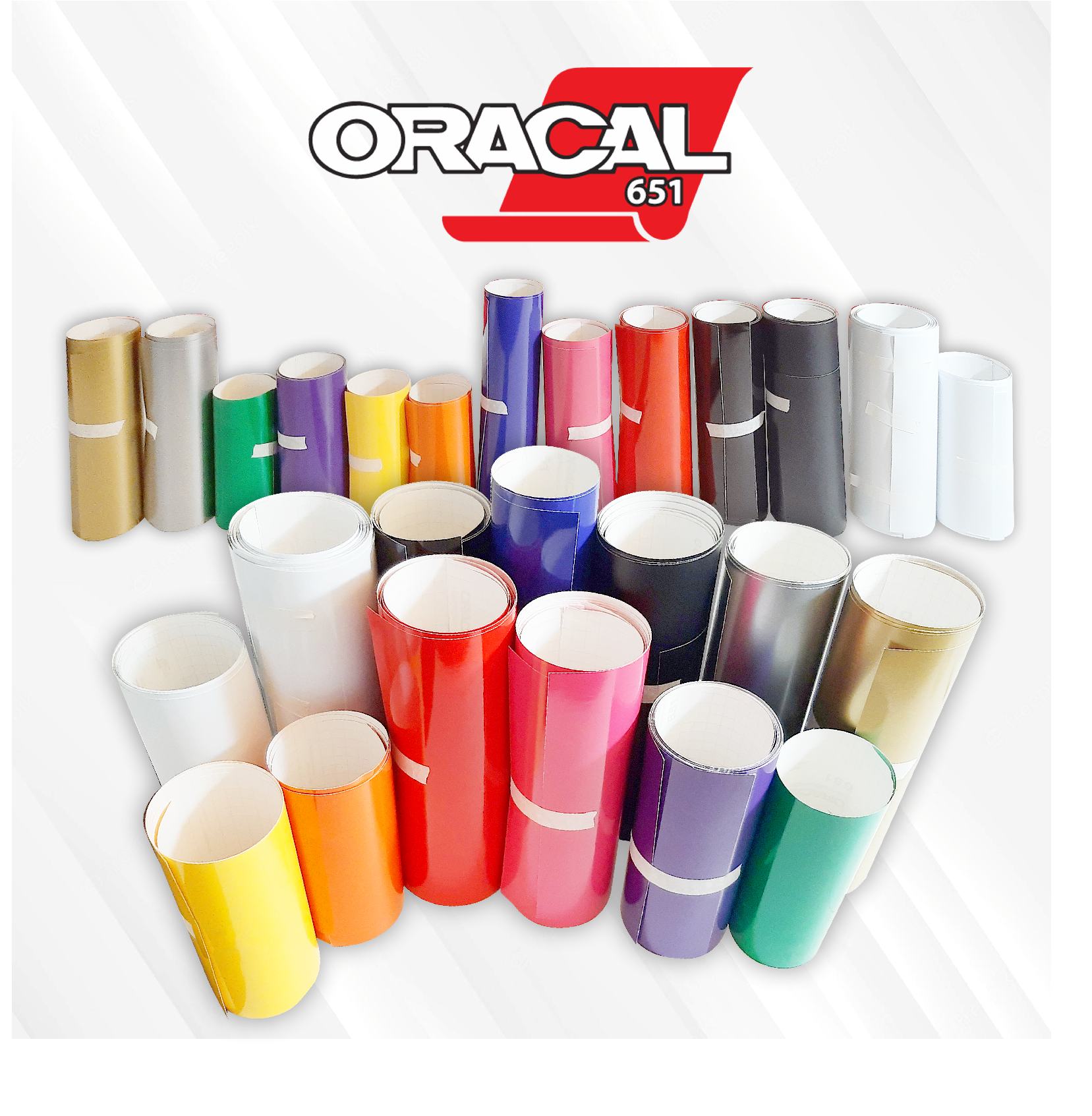 Assorted ORACAL 651 permanent adhesive vinyl remnant packs