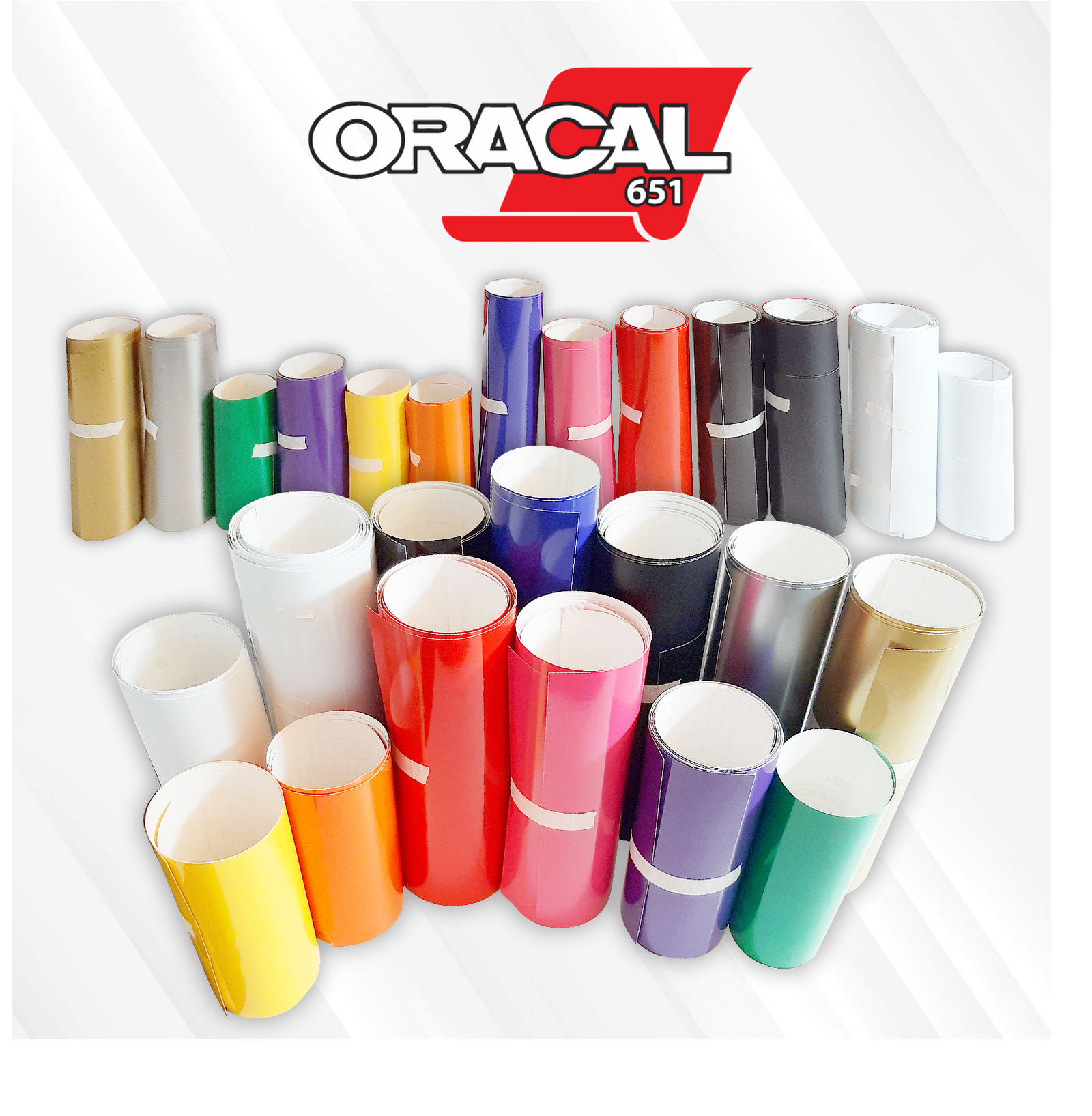 Assorted ORACAL 651 permanent adhesive vinyl remnant packs