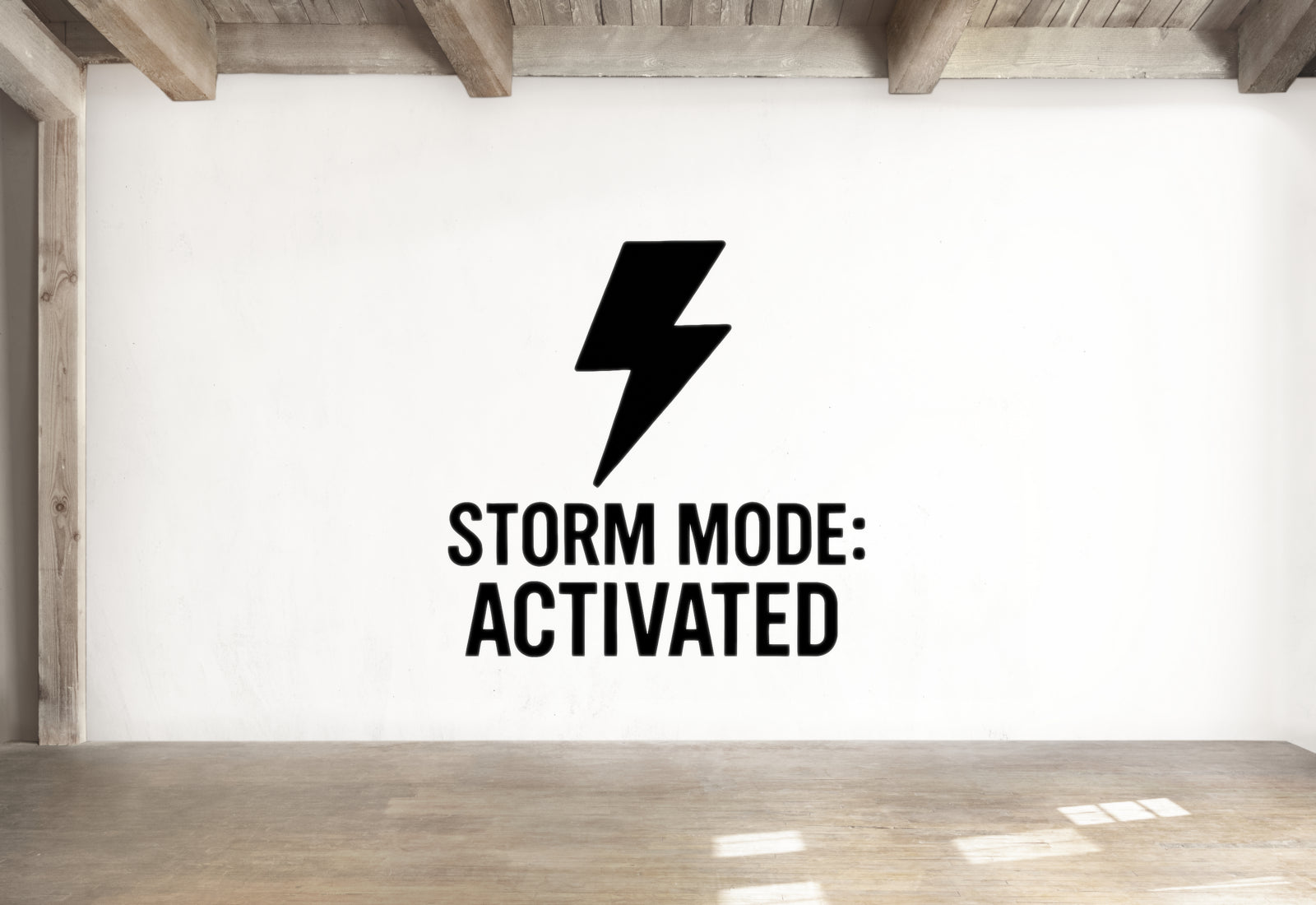 Lightning Bolt Wall Decal - Storm Mode Activated | Removable Vinyl Sticker