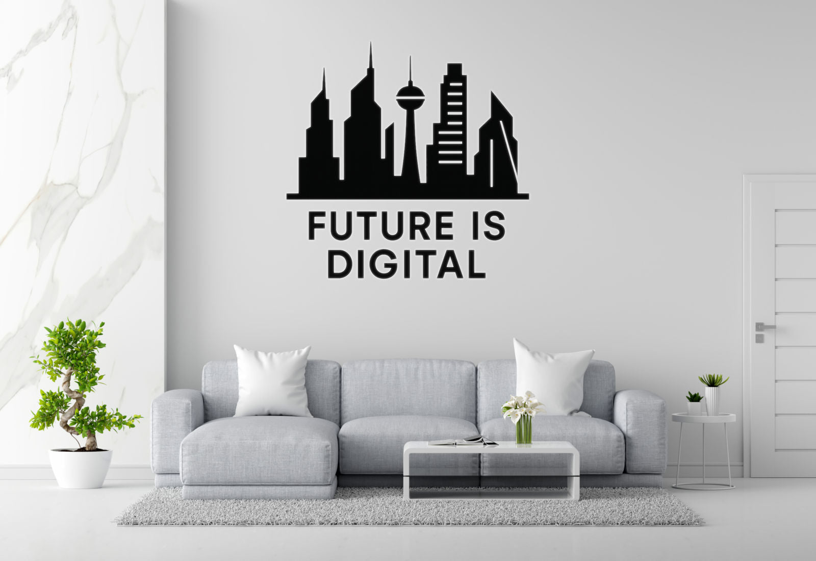 Future is Digital - Bitcoin Wall Decal Vinyl Sticker Removable