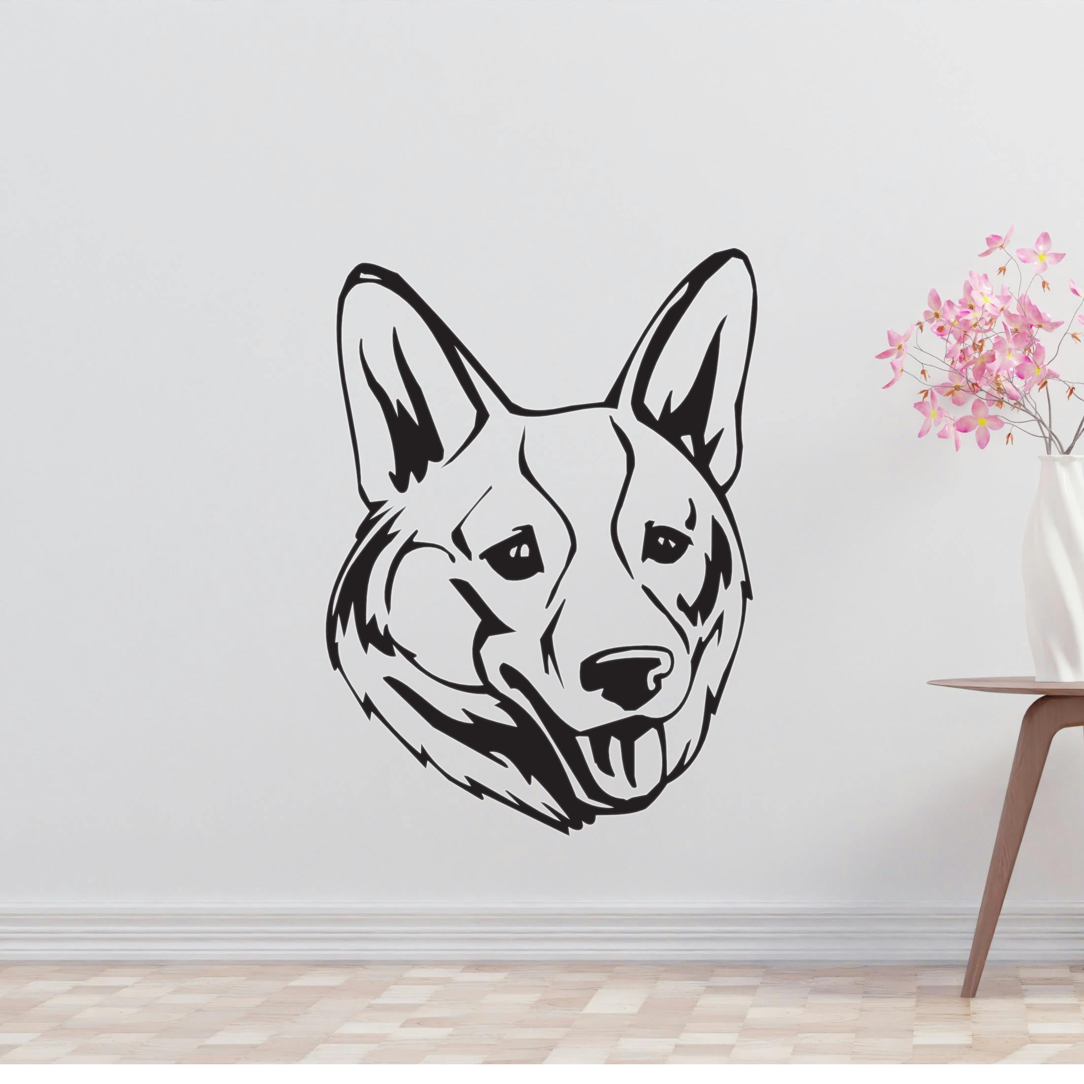Welsh Corgi Cardigan Dog Removable Vinyl Decal Matte Finish Home Decor for Indoor Walls