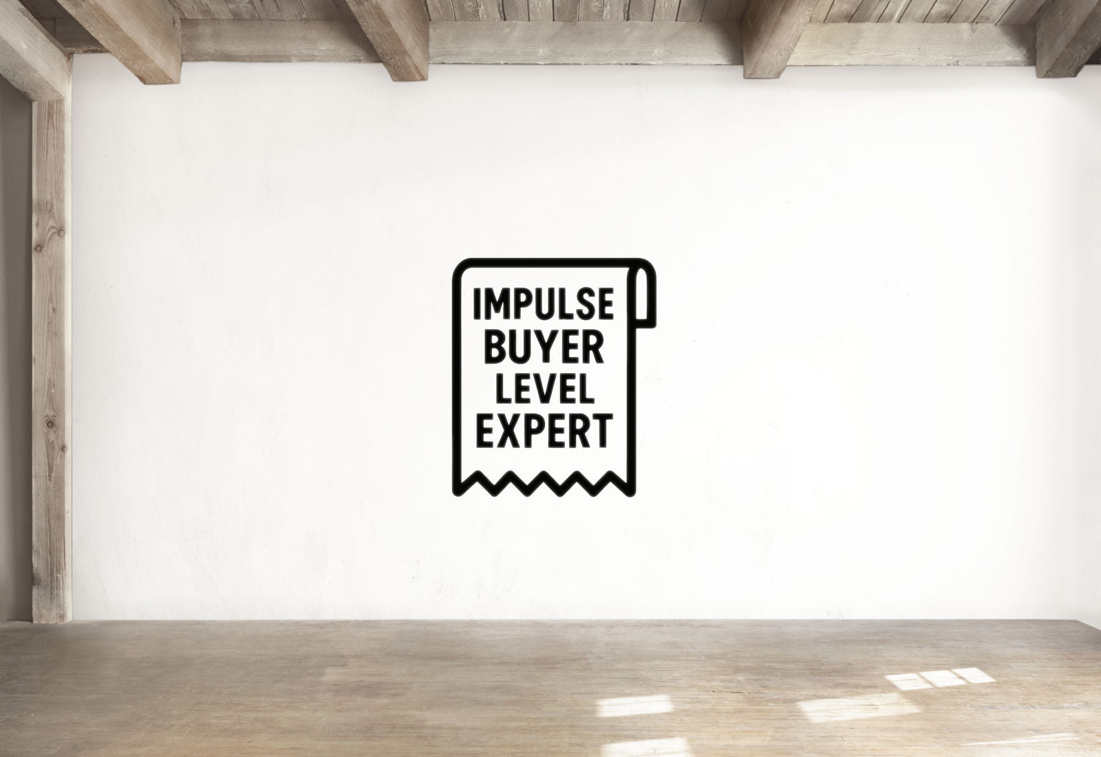 Impulse Buyer Level Expert - Funny Banking Wall Decal Vinyl Sticker Removable