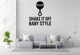 Shake It Off Baby Style - Baby Rattle Wall Decal Vinyl Sticker Removable