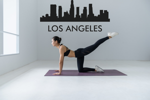 Cityscape Los Angeles with Text Vinyl Decal Removable Matte Finish Skyline Decore for Indoor Walls Fusion Decals