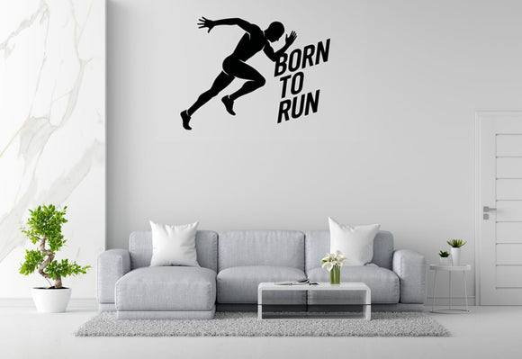 Born to Run - Running Sports Wall Decal Vinyl Sticker Removable