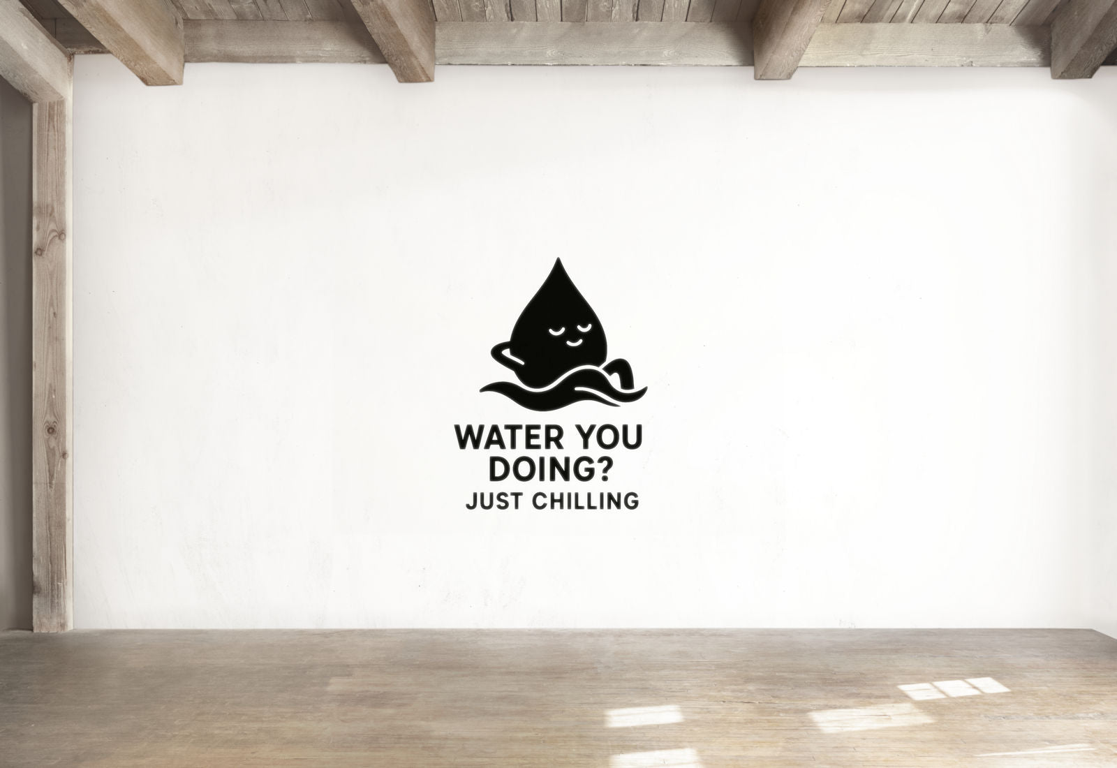 Water You Doing? Just Chilling - Funny Ocean Wall Decal Vinyl Sticker Removable